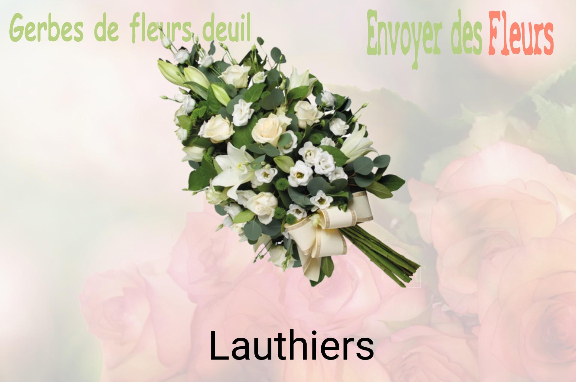 Gerbe de fleurs de deuil livrée à Lauthiers